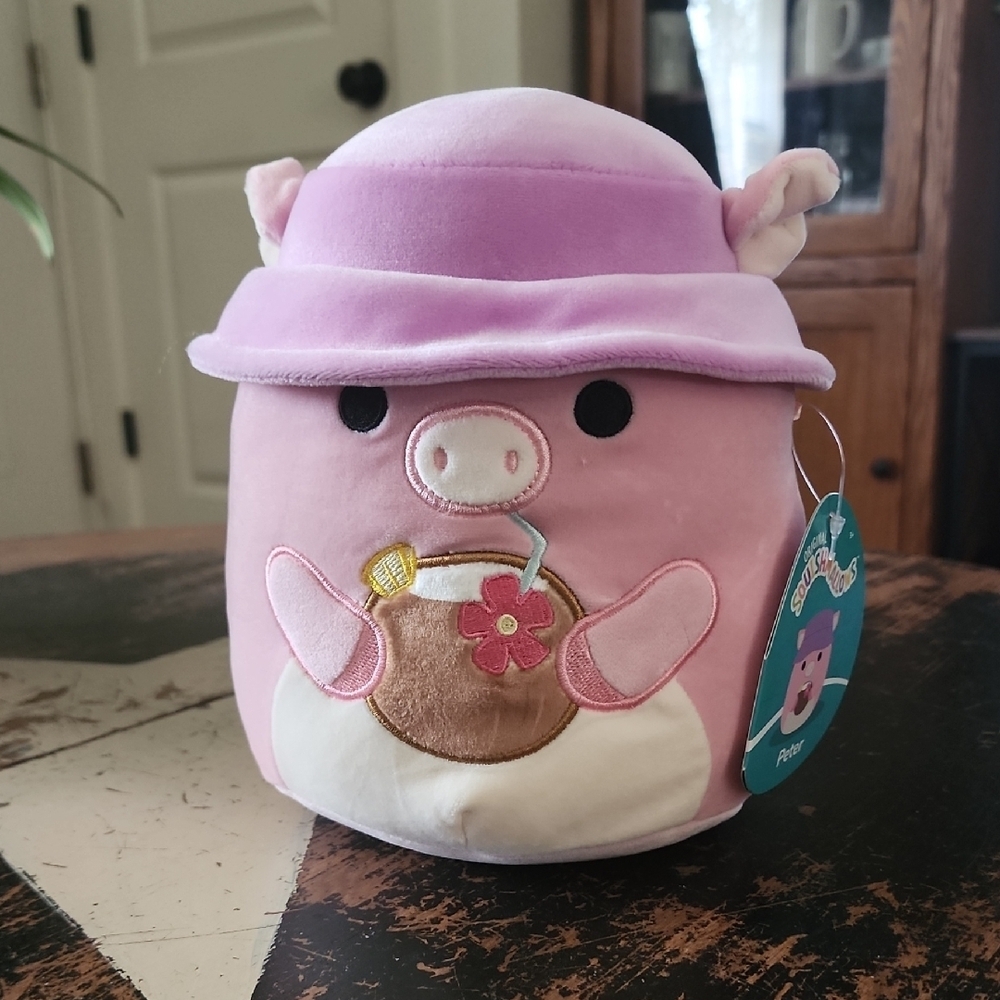 ORIGINAL SQUISHMALLOWS PETER THE PIG 7" CUDDLY PLUSH NWT!